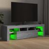 Mueble Tv | Mueble De Salón | Armario Tv Con Luces Led Gris Sonoma 140x36,5x40 Cm Cfw776990