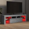 Mueble Tv | Mueble De Salón | Armario Tv Con Luces Led Gris Sonoma 140x36,5x40 Cm Cfw776990