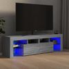 Mueble Tv | Mueble De Salón | Armario Tv Con Luces Led Gris Sonoma 140x36,5x40 Cm Cfw776991