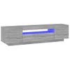 Mueble Tv | Mueble De Salón | Armario Tv Con Luces Led Gris Sonoma 160x35x40 Cm Cfw776992