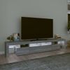 Mueble Tv | Mueble De Salón | Armario Tv Con Luces Led Gris Sonoma 230x36,5x40 Cm Cfw776996