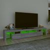 Mueble Tv | Mueble De Salón | Armario Tv Con Luces Led Gris Sonoma 230x36,5x40 Cm Cfw776996