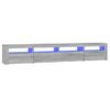 Mueble Tv | Mueble De Salón | Armario Tv Con Luces Led Gris Sonoma 240x35x40 Cm Cfw776997