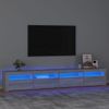 Mueble Tv | Mueble De Salón | Armario Tv Con Luces Led Gris Sonoma 240x35x40 Cm Cfw776998