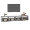 Mueble Tv | Mueble De Salón | Armario Tv Con Luces Led Gris Sonoma 240x35x40 Cm Cfw776998