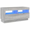 Mueble Tv | Mueble De Salón | Armario Tv Con Luces Led Gris Sonoma 80x35x40 Cm Cfw777004