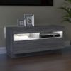 Mueble Tv | Mueble De Salón | Armario Tv Con Luces Led Gris Sonoma 80x35x40 Cm Cfw777004