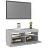 Mueble Tv | Mueble De Salón | Armario Tv Con Luces Led Gris Sonoma 80x35x40 Cm Cfw777004