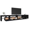 Mueble Tv | Mueble De Salón | Armario Tv Con Luces Led Negro 290x36,5x40 Cm Cfw777040