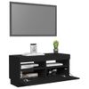 Mueble Tv | Mueble De Salón | Armario Tv Con Luces Led Negro 80x35x40 Cm Cfw777043