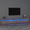 Mueble Tv | Mueble De Salón | Armario Tv Con Luces Led Roble Sonoma 270x35x40 Cm Cfw777079