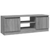 Mueble Tv | Mueble De Salón | Armario Tv Con Puerta Gris Sonoma 102x30x36 Cm Cfw777111