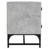 Mueble Tv | Mueble De Salón | Armario Tv Con Puertas De Vidrio Gris Hormigón 102x37x50 Cm Cfw777120