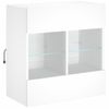 Mueble Tv De Pared | Mueble De Salón | Armario Tv Con Luces Led Blanco 58,5x30x60,5 Cm Cfw777284