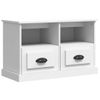 Mueble Tv | Mueble De Salón | Armario Tv Madera Contrachapada Blanco 80x35x50 Cm Cfw777466