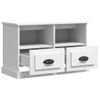 Mueble Tv | Mueble De Salón | Armario Tv Madera Contrachapada Blanco 80x35x50 Cm Cfw777466