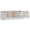 Mueble Tv | Mueble De Salón | Armario Tv Madera Contrachapada Blanco Brillo 102x35x36,5 Cm Cfw777492