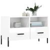 Mueble Tv | Mueble De Salón | Armario Tv Madera Contrachapada Blanco Brillo 80x36x50 Cm Cfw777526