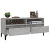 Mueble Tv | Mueble De Salón | Armario Tv Madera Contrachapada Gris Hormigón 100x34,5x44,5cm Cfw777552