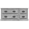 Mueble Tv | Mueble De Salón | Armario Tv Madera Contrachapada Gris Hormigón 100x35,5x45 Cm Cfw777555