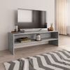 Mueble Tv | Mueble De Salón | Armario Tv Madera Contrachapada Gris Hormigón 120x40x40 Cm Cfw777571