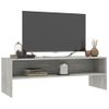 Mueble Tv | Mueble De Salón | Armario Tv Madera Contrachapada Gris Hormigón 120x40x40 Cm Cfw777571