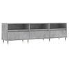 Mueble Tv | Mueble De Salón | Armario Tv Madera Contrachapada Gris Hormigón 150x30x44,5 Cm Cfw777578