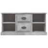 Mueble Tv | Mueble De Salón | Armario Tv Madera Contrachapada Gris Hormigón 99,5x35,5x48 Cm Cfw777586