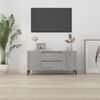 Mueble Tv | Mueble De Salón | Armario Tv Madera Contrachapada Gris Sonoma 102x44,5x50 Cm Cfw777613