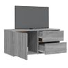 Mueble Tv | Mueble De Salón | Armario Tv Madera Contrachapada Gris Sonoma 80x34x36 Cm Cfw777624