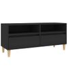 Mueble Tv | Mueble De Salón | Armario Tv Madera Contrachapada Negro 100x34,5x44,5 Cm Cfw777639