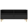 Mueble Tv | Mueble De Salón | Armario Tv Madera Contrachapada Negro 100x34,5x44,5 Cm Cfw777639