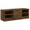 Mueble Tv | Mueble De Salón | Armario Tv Madera Contrachapada Roble Ahumado 102x35,5x36,5cm Cfw777675