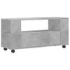 Mueble Tv | Mueble De Salón | Armario Tv Madera De Ingeniería Gris Hormigón 102x34,5x43 Cm Cfw777774