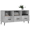 Mueble Tv | Mueble De Salón | Armario Tv Madera De Ingeniería Gris Hormigón 102x36x50 Cm Cfw777780