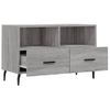 Mueble Tv | Mueble De Salón | Armario Tv Madera De Ingeniería Gris Sonoma 80x36x50 Cm Cfw777837