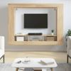 Mueble Tv | Mueble De Salón | Armario Tv Madera De Ingeniería Roble Sonoma 152x22x113 Cm Cfw777945