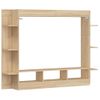 Mueble Tv | Mueble De Salón | Armario Tv Madera De Ingeniería Roble Sonoma 152x22x113 Cm Cfw777945