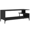 Mueble Tv | Mueble De Salón | Armario Tv Madera De Ingeniería Y Acero Negro 102x40x41 Cm Cfw777954