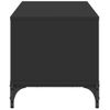 Mueble Tv | Mueble De Salón | Armario Tv Madera De Ingeniería Y Acero Negro 102x40x41 Cm Cfw777954