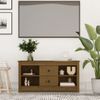 Mueble Tv | Mueble De Salón | Armario Tv Madera Maciza De Pino Marrón Miel 103x36,5x52 Cm Cfw778079