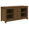 Mueble Tv | Mueble De Salón | Armario Tv Madera Maciza De Pino Marrón Miel 103x36,5x52 Cm Cfw778079