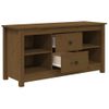 Mueble Tv | Mueble De Salón | Armario Tv Madera Maciza De Pino Marrón Miel 103x36,5x52 Cm Cfw778079