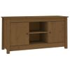 Mueble Tv | Mueble De Salón | Armario Tv Madera Maciza De Pino Marrón Miel 103x36,5x52 Cm Cfw778080