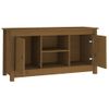 Mueble Tv | Mueble De Salón | Armario Tv Madera Maciza De Pino Marrón Miel 103x36,5x52 Cm Cfw778080