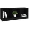 Mueble Tv | Mueble De Salón | Armario Tv Madera Maciza De Pino Negro 104x33x41 Cm Cfw778107