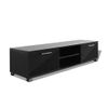 Mueble Tv | Mueble De Salón | Armario Tv Negro Brillo 120x40,5x35 Cm Cfw778179