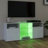 Mueble Tv | Mueble De Salón | Armario Tv Con Luces Led Blanco 120x30x50 Cm Cfw778445