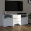 Mueble Tv | Mueble De Salón | Armario Tv Con Luces Led Blanco 120x30x50 Cm Cfw778445