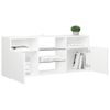 Mueble Tv | Mueble De Salón | Armario Tv Con Luces Led Blanco 120x30x50 Cm Cfw778445